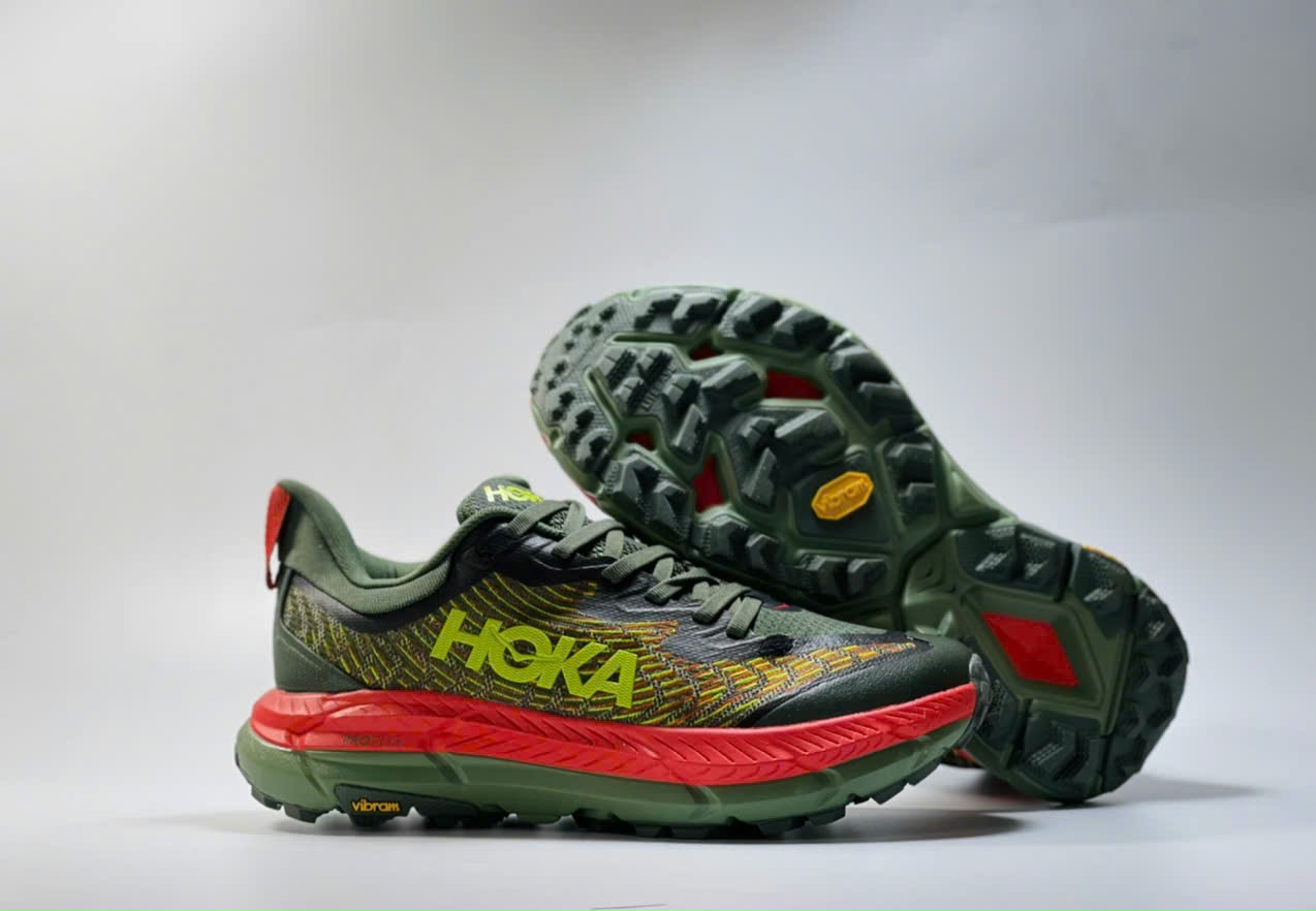Giày Thể Thao Nam,Giày hoka mafate speed 4 Chuyên Chạy Bộ,Tập Gymmàu xanh