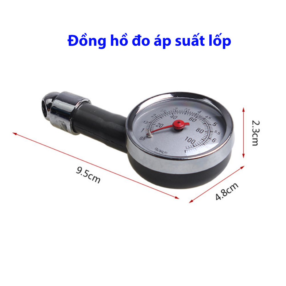Đồng hồ Đo áp suất lốp ô tô, xe máy