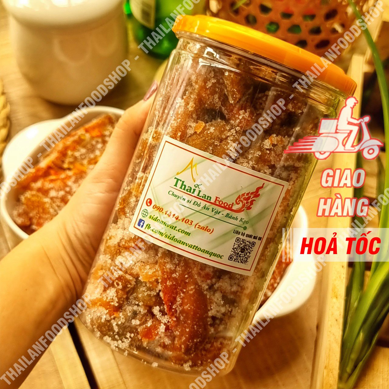 Mứt Cóc Cay Chẻ Lát - Lon 500gr