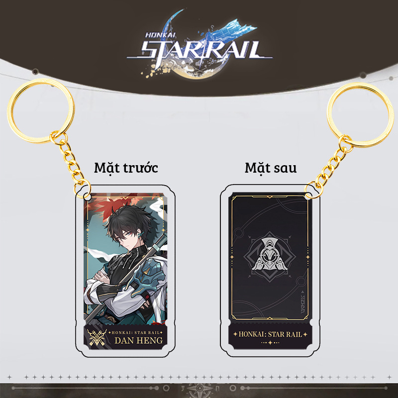 [29 mẫu] Móc khóa mica game Honkai: Star Rail - Mẫu 2 (Loại cao cấp - Hình in ép giữa 2 mặt mica) [T69 Shop]
