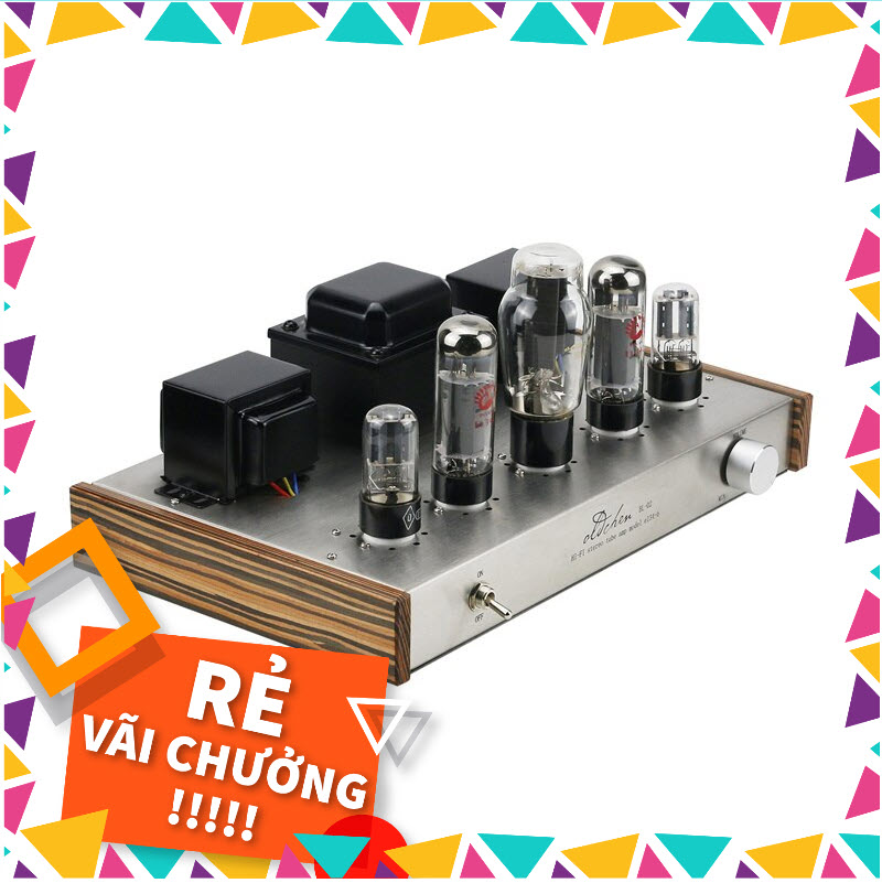 Pre Ampli Đèn - Bộ khuếch Đại Âm Thanh Âm ly Oldchen - EL34 BL2 - 5 Bóng - Màu Bạc