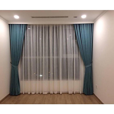 High-Quality Light-Blocking Curtains, Blue Color