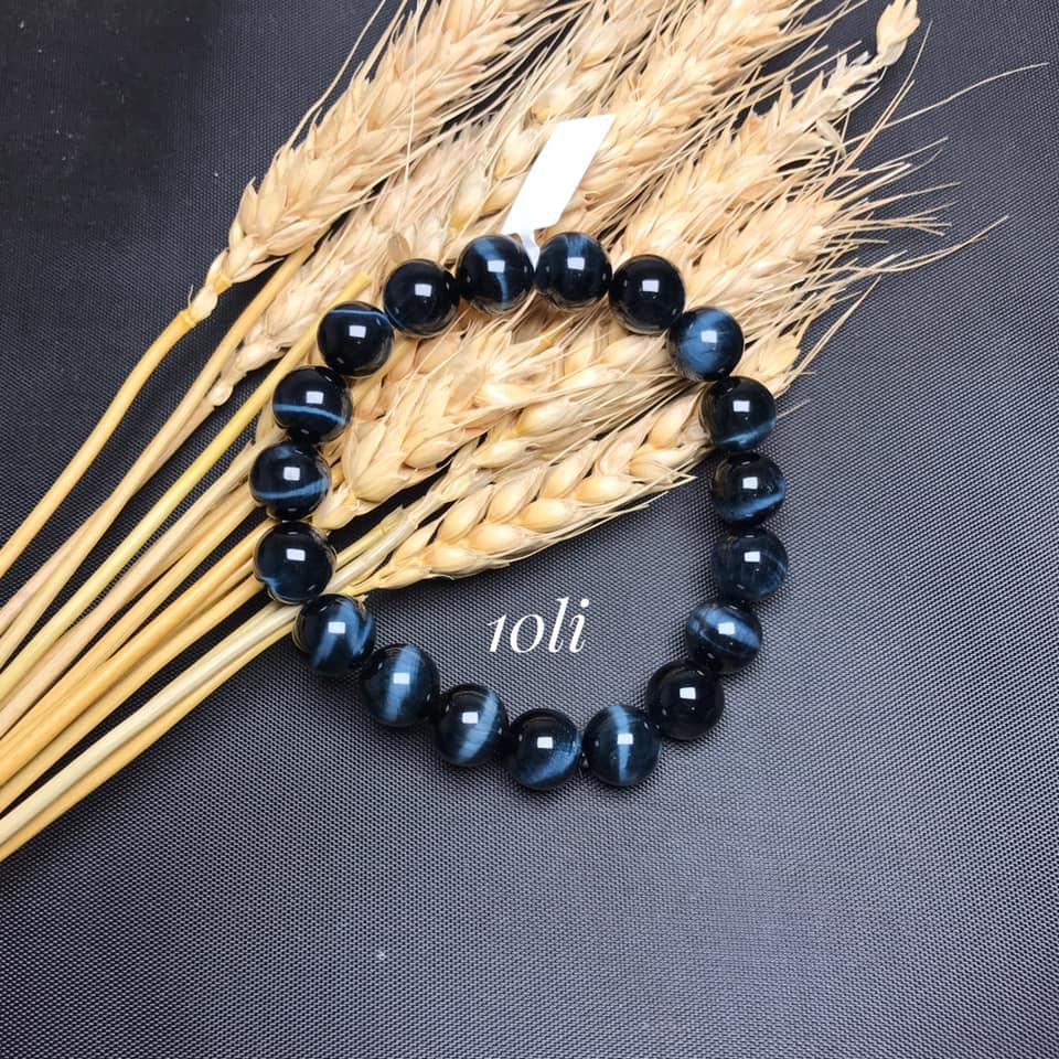Vòng tay đá mắt hổ xanh đen