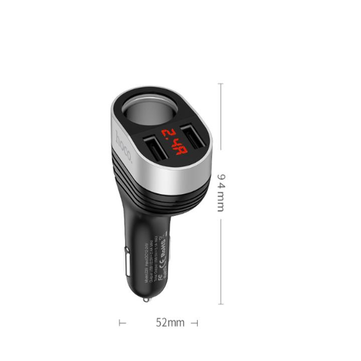 Bộ chia tẩu sạc ô tô, xe hơi nhãn hiệu Hoco Z29