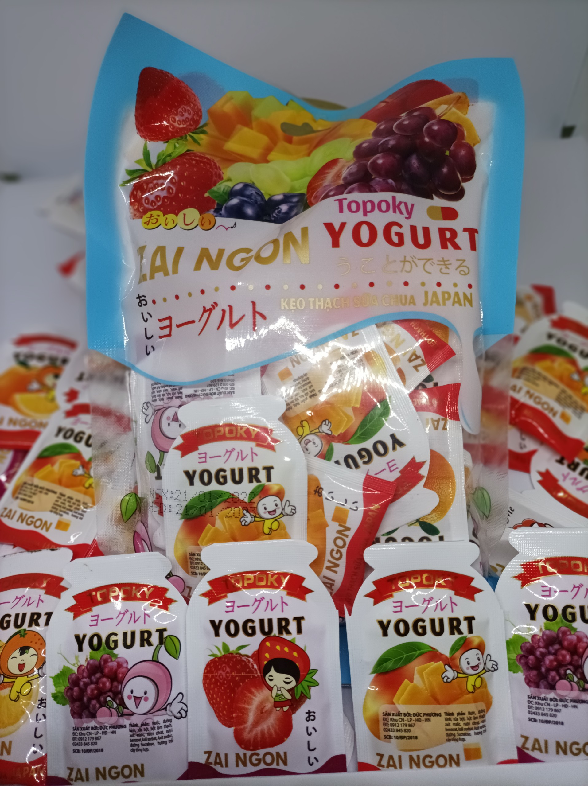 Thạch zai - Thạch zai Ngon Yogurt 400g - 28k ( các vị : Cam, xoài, dâu Tây, nho Mỹ….)
