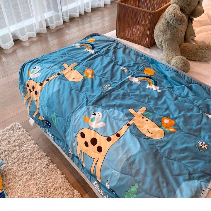1 Chăn Mền cotton 2 mặt trần bông cho bé (100x140cm)