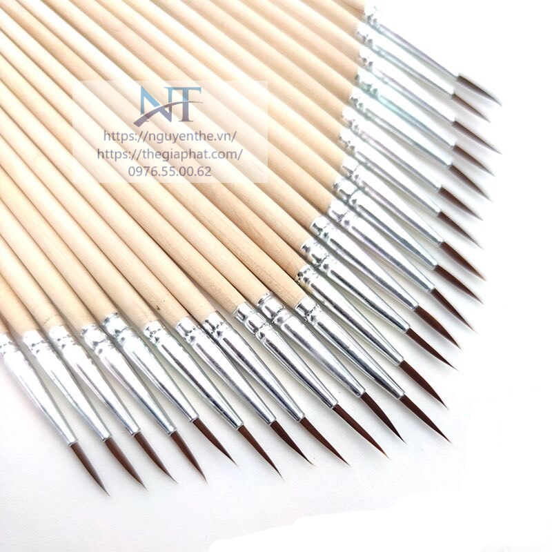 Bút bù sơn đầu lông cọ vẽ bút sơn siêu nhỏ siêu mịn 100 cái / gói