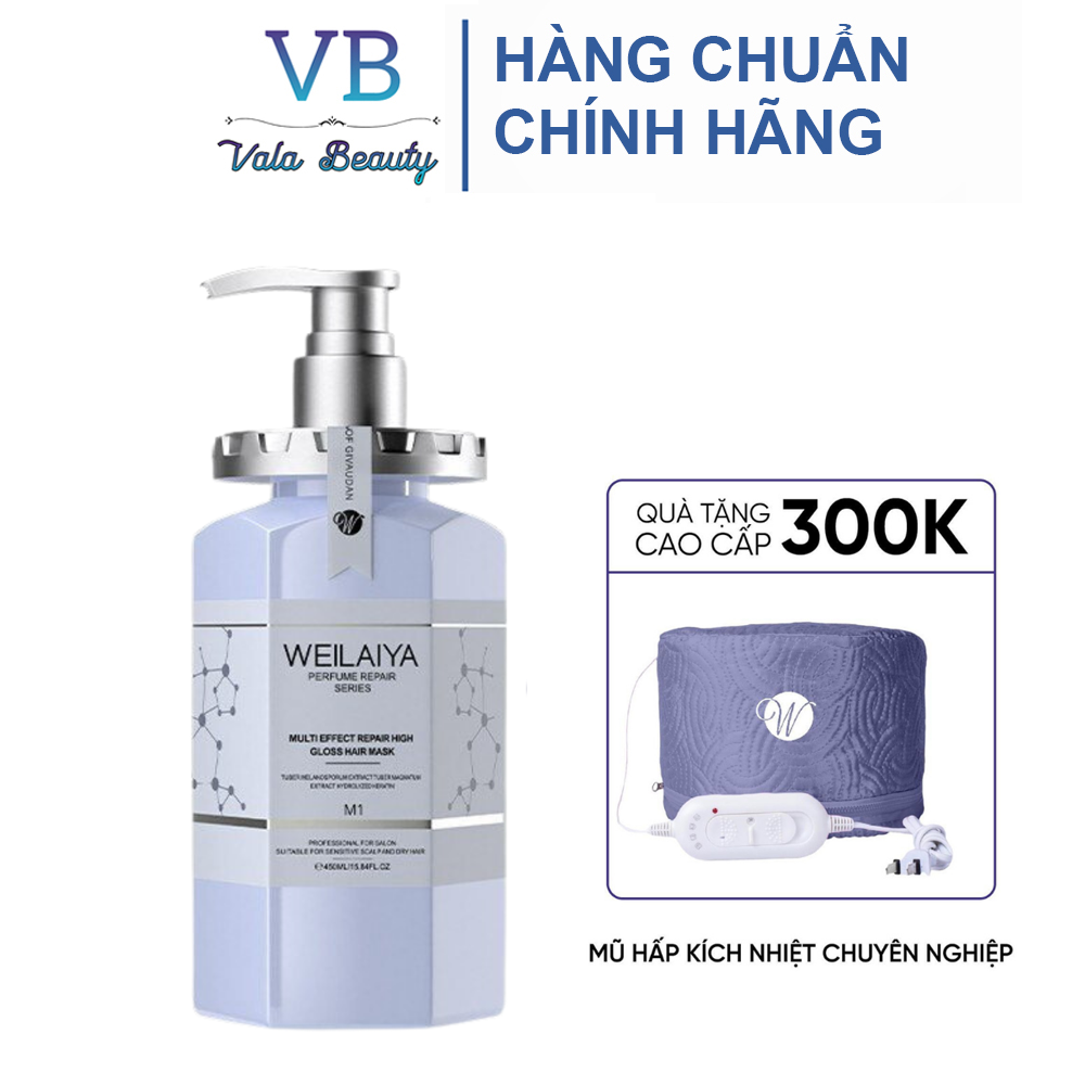 Hấp tóc weilaiya chính hãng 450ml, hấp dầu tóc phục hồi tóc hư tổn dưỡng tóc mềm mượt thơm lâu