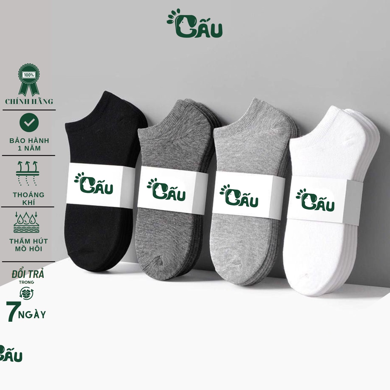 Vớ trơn Gấu 194 tất lười vải coton co dãn 4 chiều chống hôi chân, co dãn, sang chảnh - VỚ Trơn