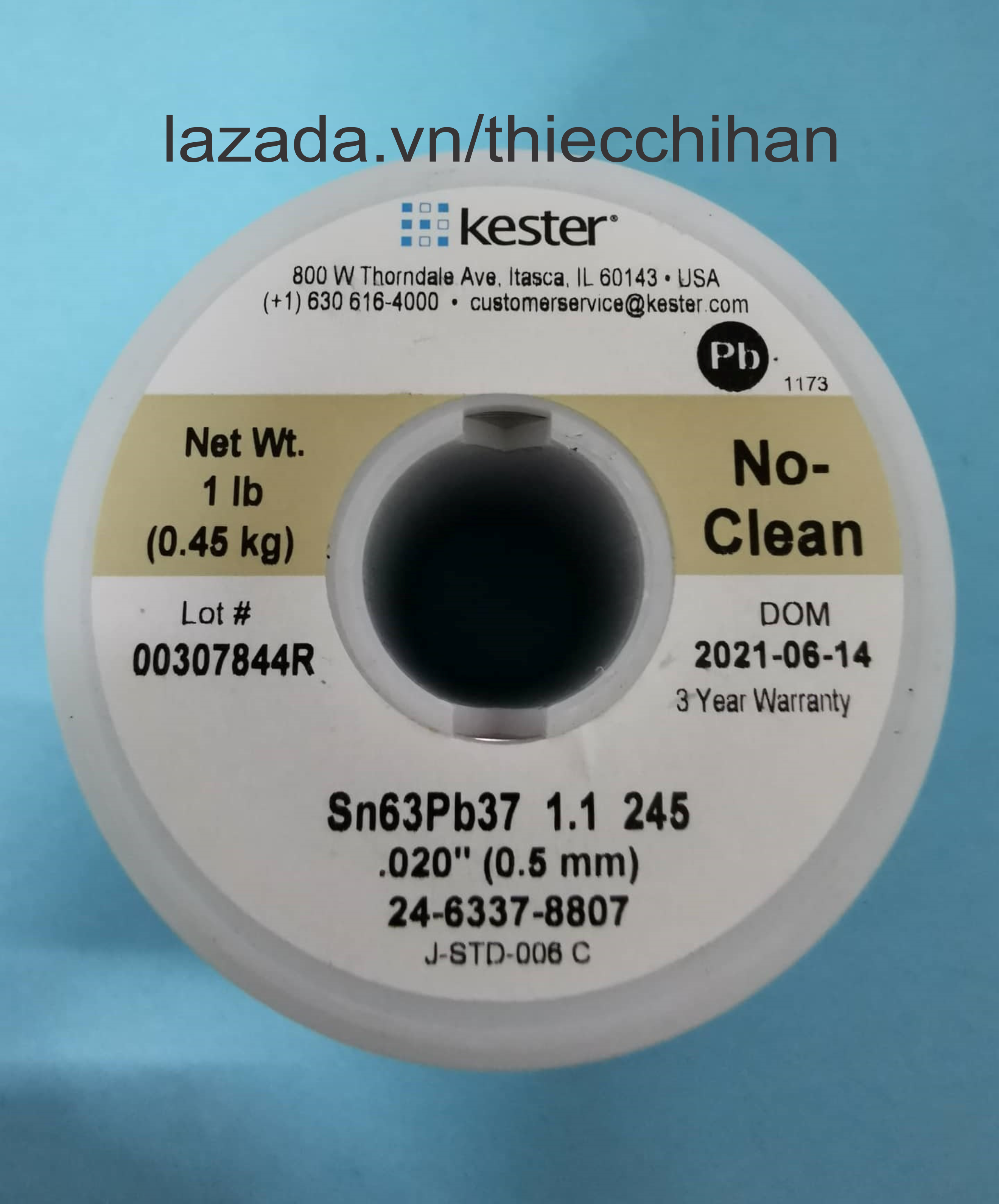 Cuộn chì hàn siêu bóng Kester 450g dây 0.5mm