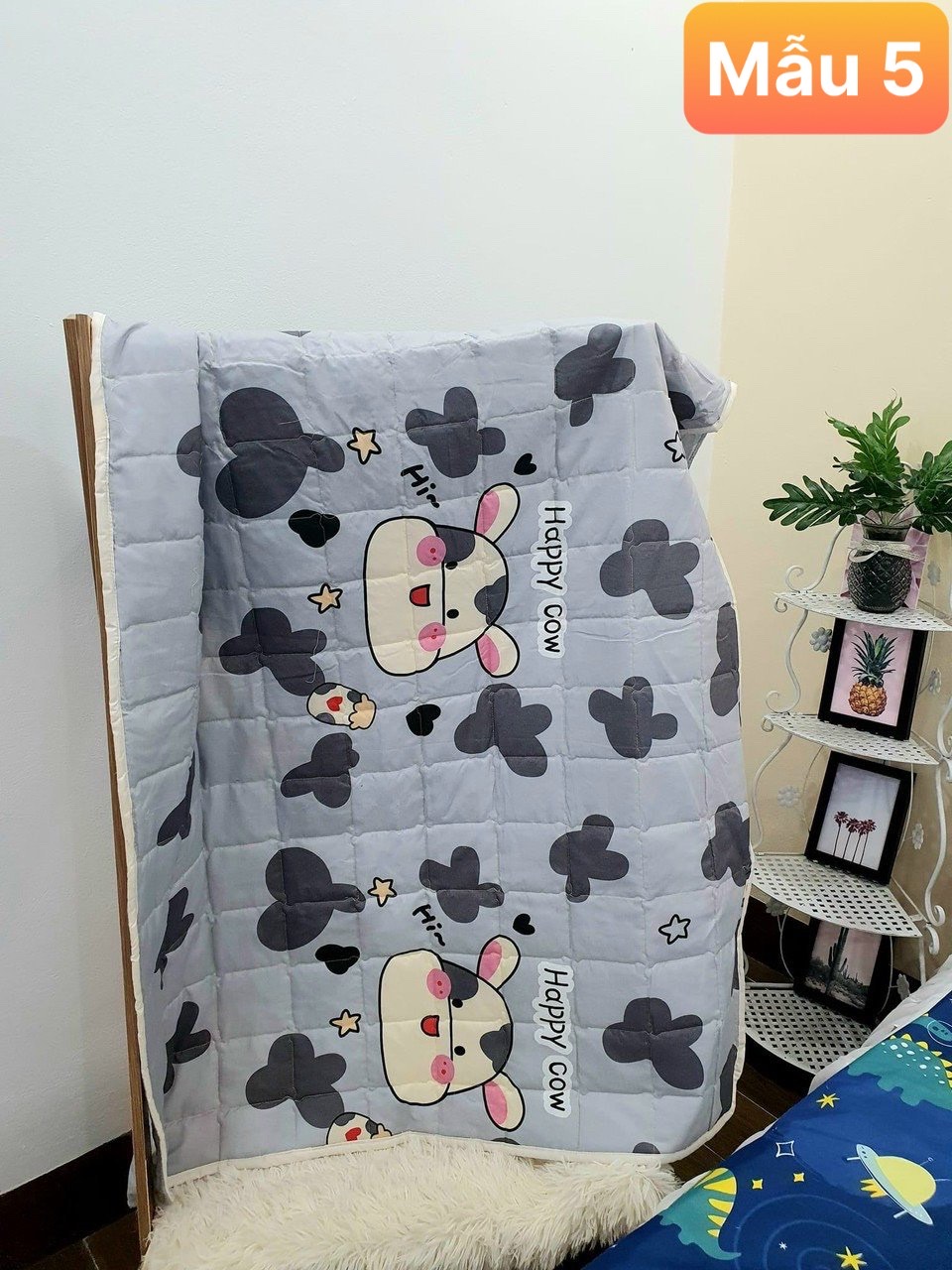 Chăn hè cho bé size 1mx1m5, chăn hè chần bông cho bé đi học