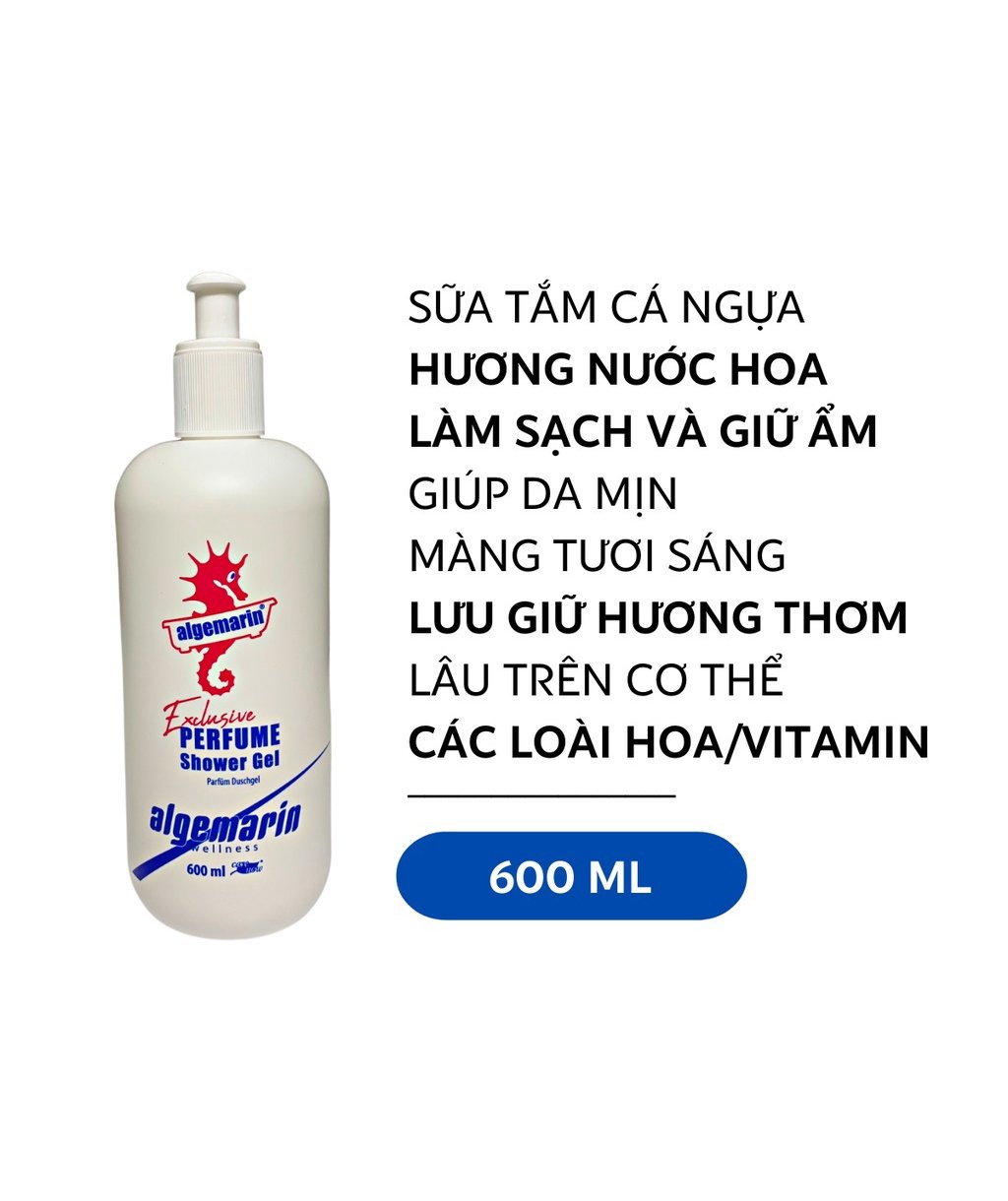 [HÀNG CHÍNH HÃNG] Sữa tắm cá ngựa Algemarin 600ml [Dạng vòi] – ĐỨC