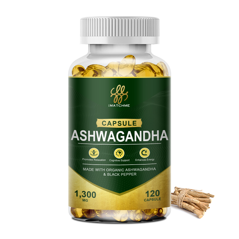 iMATCHME Ashwagandha Extract Capsules Antioxidant Reduces Fat Relieves