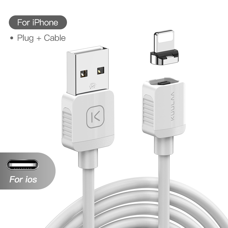 Cáp Sạc Nam Châm KUULAA Cáp USB Micro Type C Dây Cáp Sạc Dữ Liệu Cho iPhone 12 11 Pro Max Samsung Xiaomi
