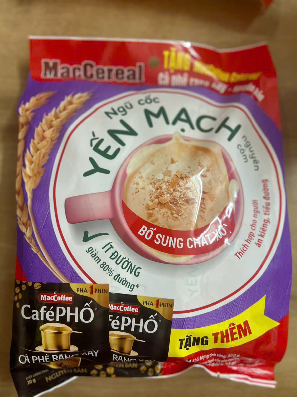 Ngũ cốc Yến mạch Maccereal (Bịch 20 gói x 24gr) - Hàng tách khuyến mãi có dính keo