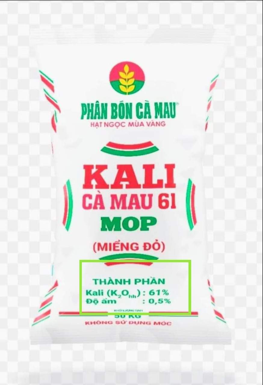 Phân bón Kali Miểng Đỏ túi 1kg
