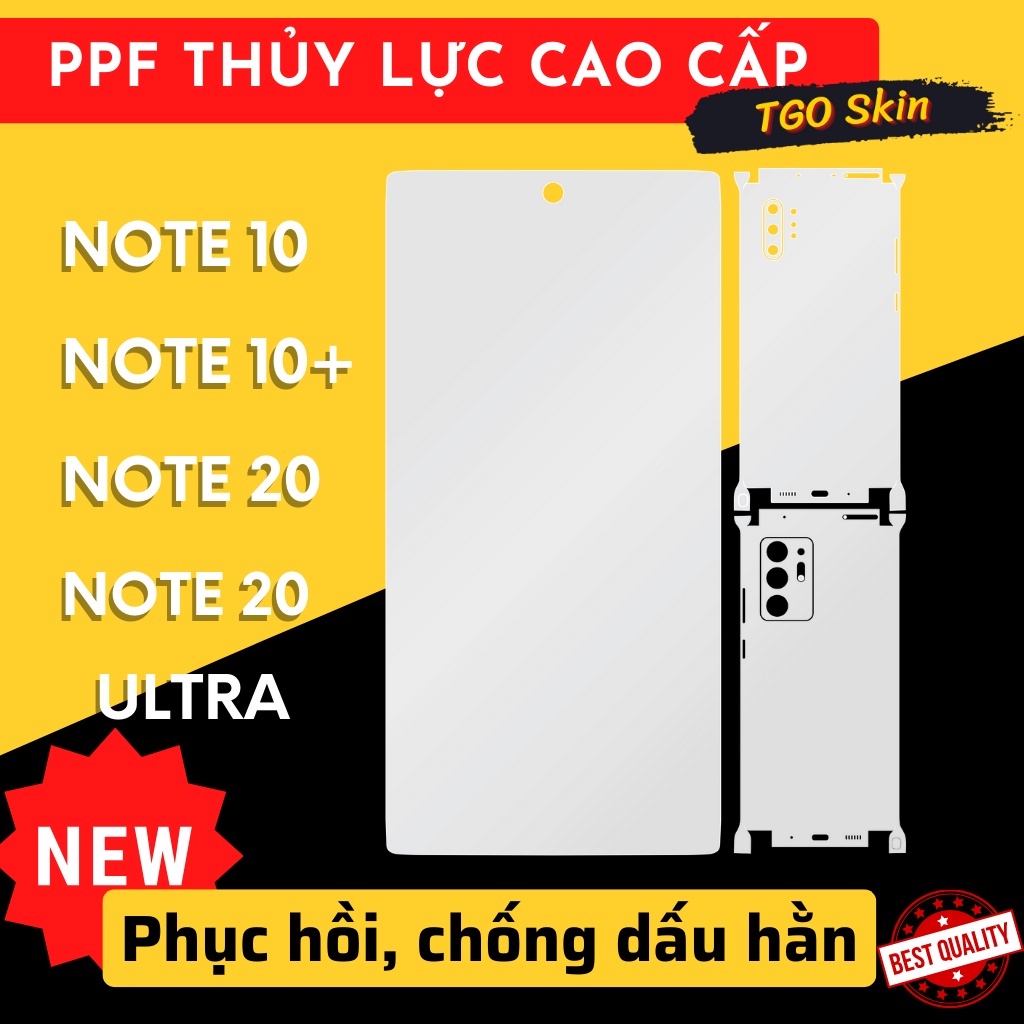 Miếng dán ppf dày lưng full viền samsung note 10 / note 10 plus / note 10 lite / note 20 / note 20 ultra