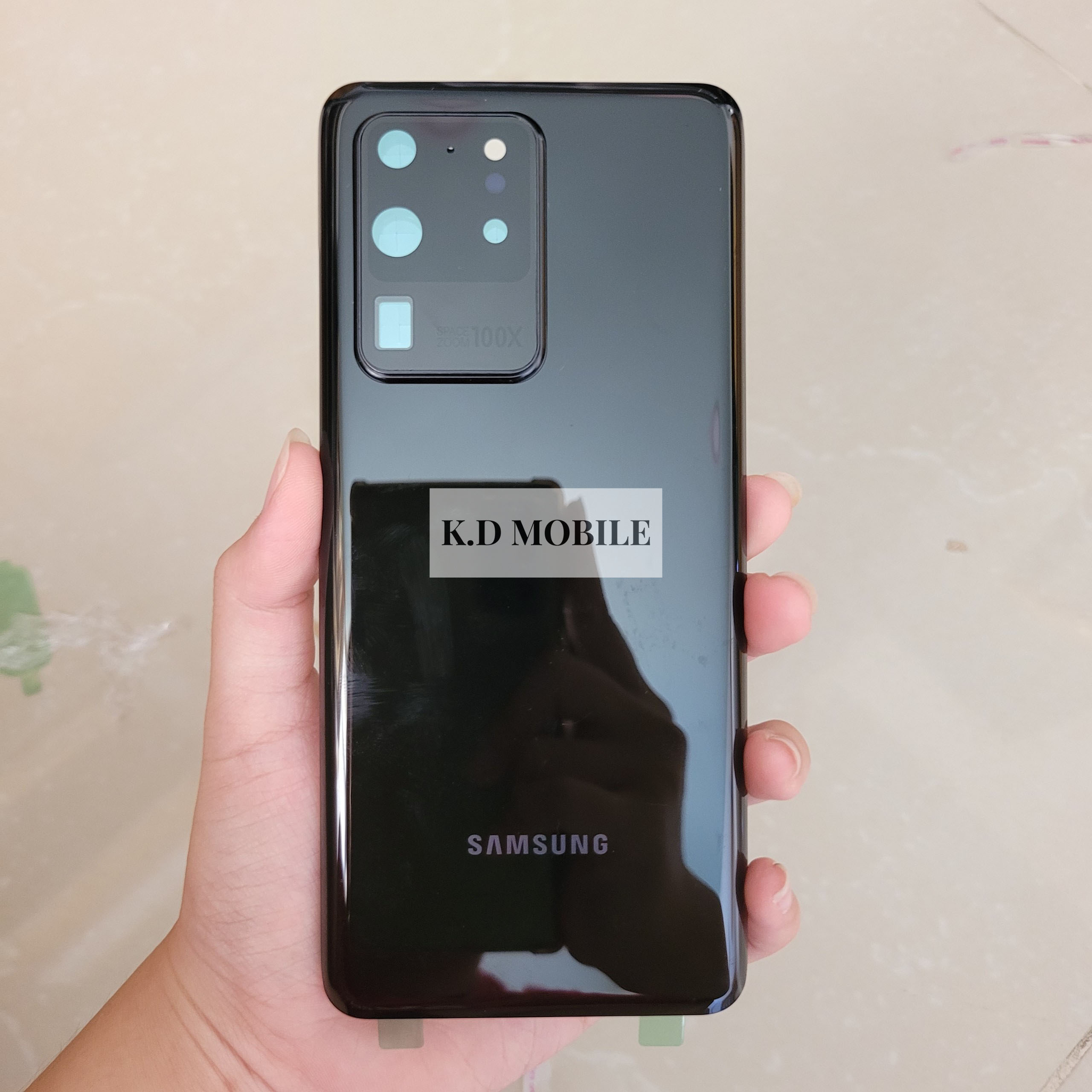 Vỏ nắp lưng kính samsung s20 ultra có cụm camera, ron keo, màu đẹp