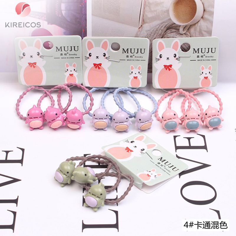 [HCM]Set 3 Sợi Dây Cột Tóc Cho Bé Hình Thú Đủ Mẫu B224 - kireicos