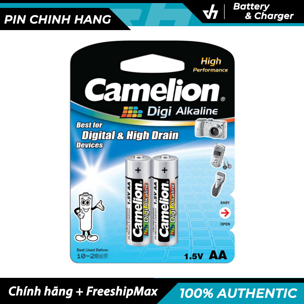 Bộ 8 pin Camelion AA - Pin ALKALINE chống chảy