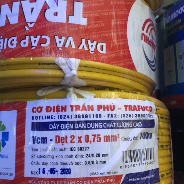 Dây điện 2x0.75 Trần phú (1m)
