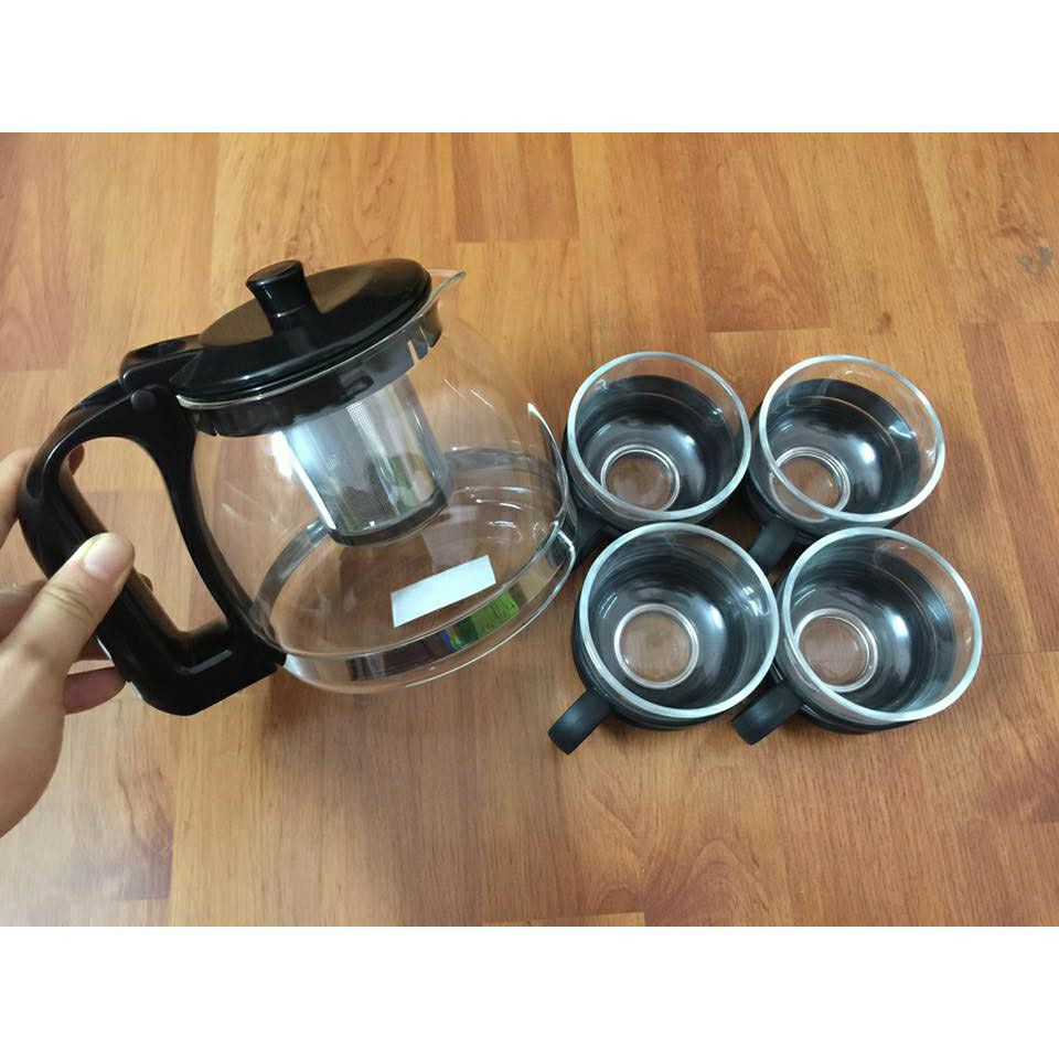 BÌNH LỌC TRÀ KÈM 4 LY THỦY TINH