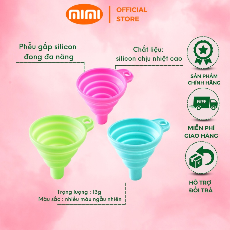 Phễu silicon gấp gọn tiện ích cho nhà bếp