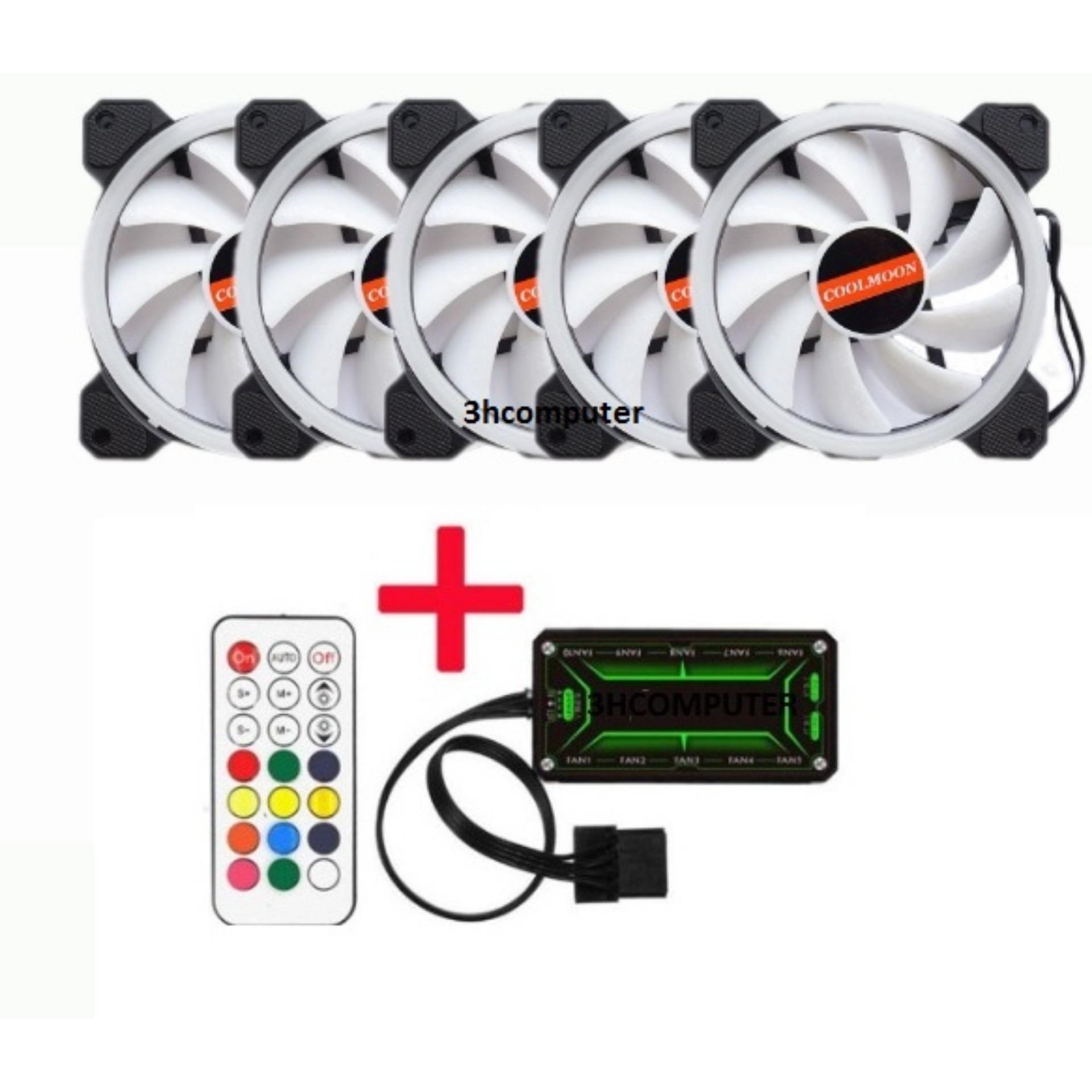 [Combo 5 Fan+Khiển] Quạt tản nhiệt Led RGB gaming.