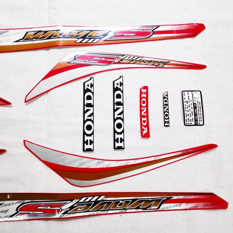 [FULL] TEM TRANG TRÍ CHO DÒNG XE WAVE S110 3 LỚP (MÀU ĐỎ).