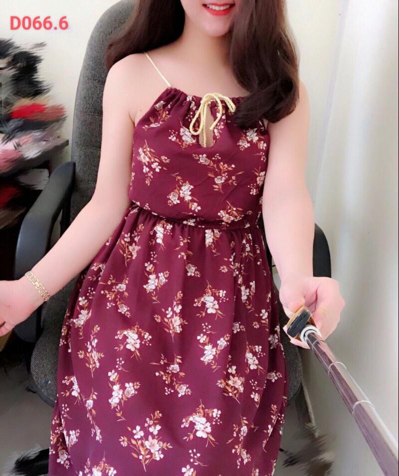 Đầm lụa maxi 2 dây-DT