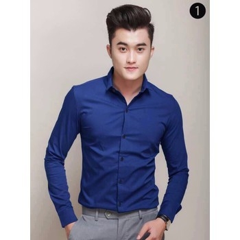 Áo sơmi nam vải lụa nến Thái (màu trắng) chống nhăn