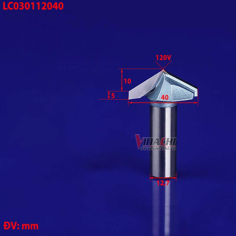 Mũi mòi v tideway lc0301 - mũi mòi v tideway lc0301 vinachi chuyên dùng làm mộng mòi chữ v góc 120 độ