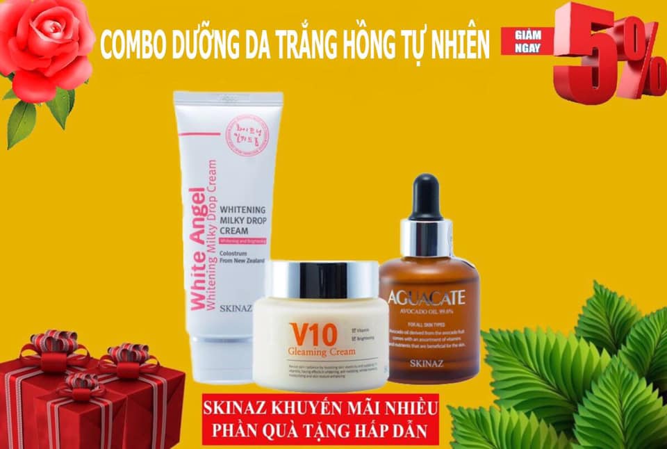 KEM DƯỠNG TRẮNG DA 𝗦𝗞𝗜𝗡𝗔𝗭 𝗪𝗛𝗜𝗧𝗘 𝗔𝗡𝗚𝗘𝗟 PH 5.5 – 70g