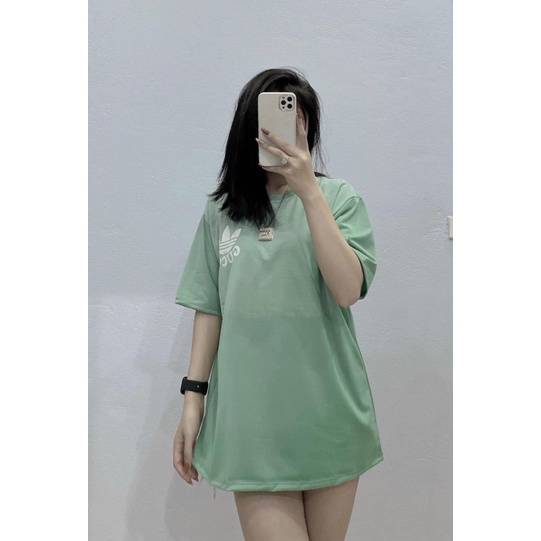 áo phông loang in logo 3 lá hai màu