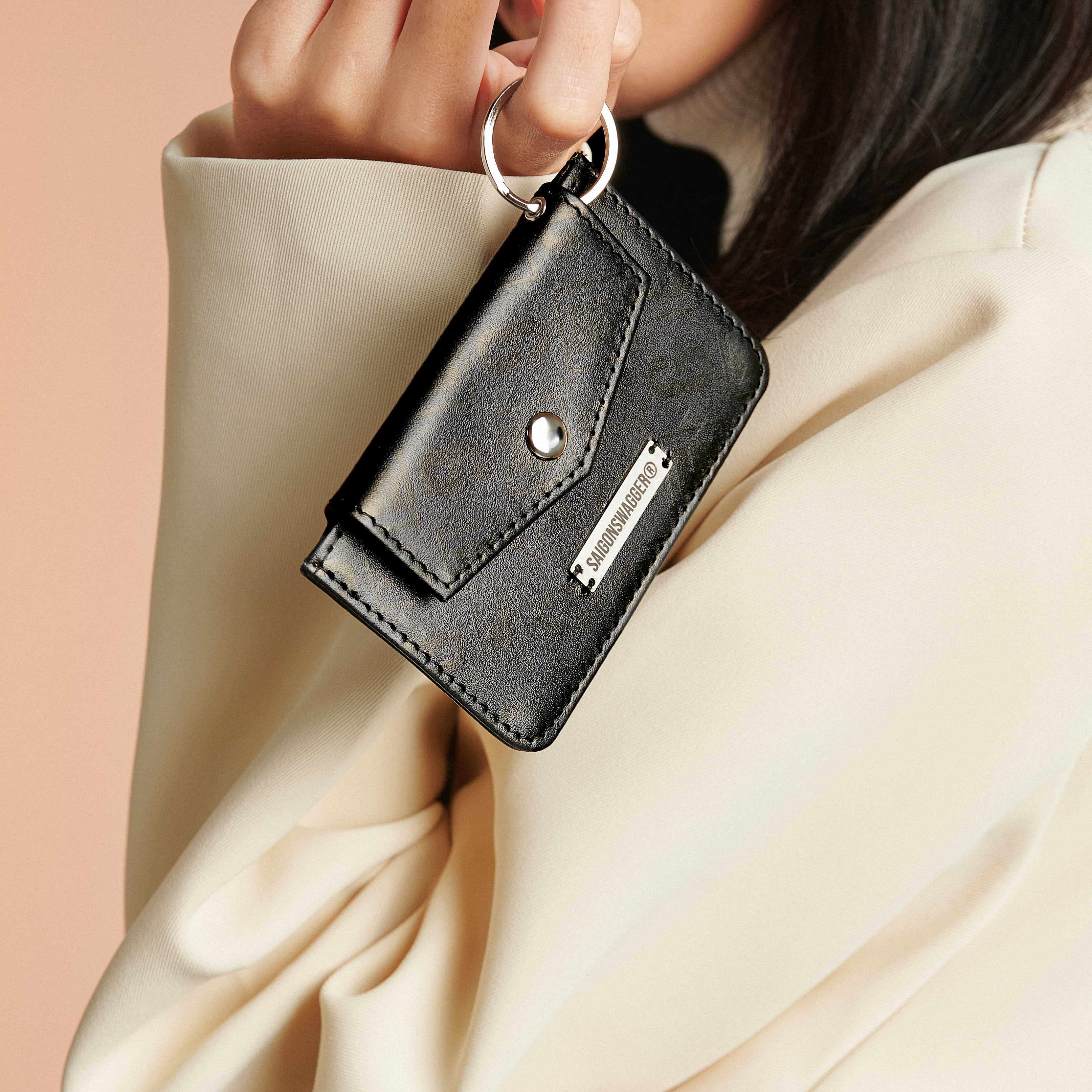 Ví Đựng Thẻ, Móc Khoá Da Thật SAIGON SWAGGER® ECLIPSE FLAP CARD KEYCHAIN