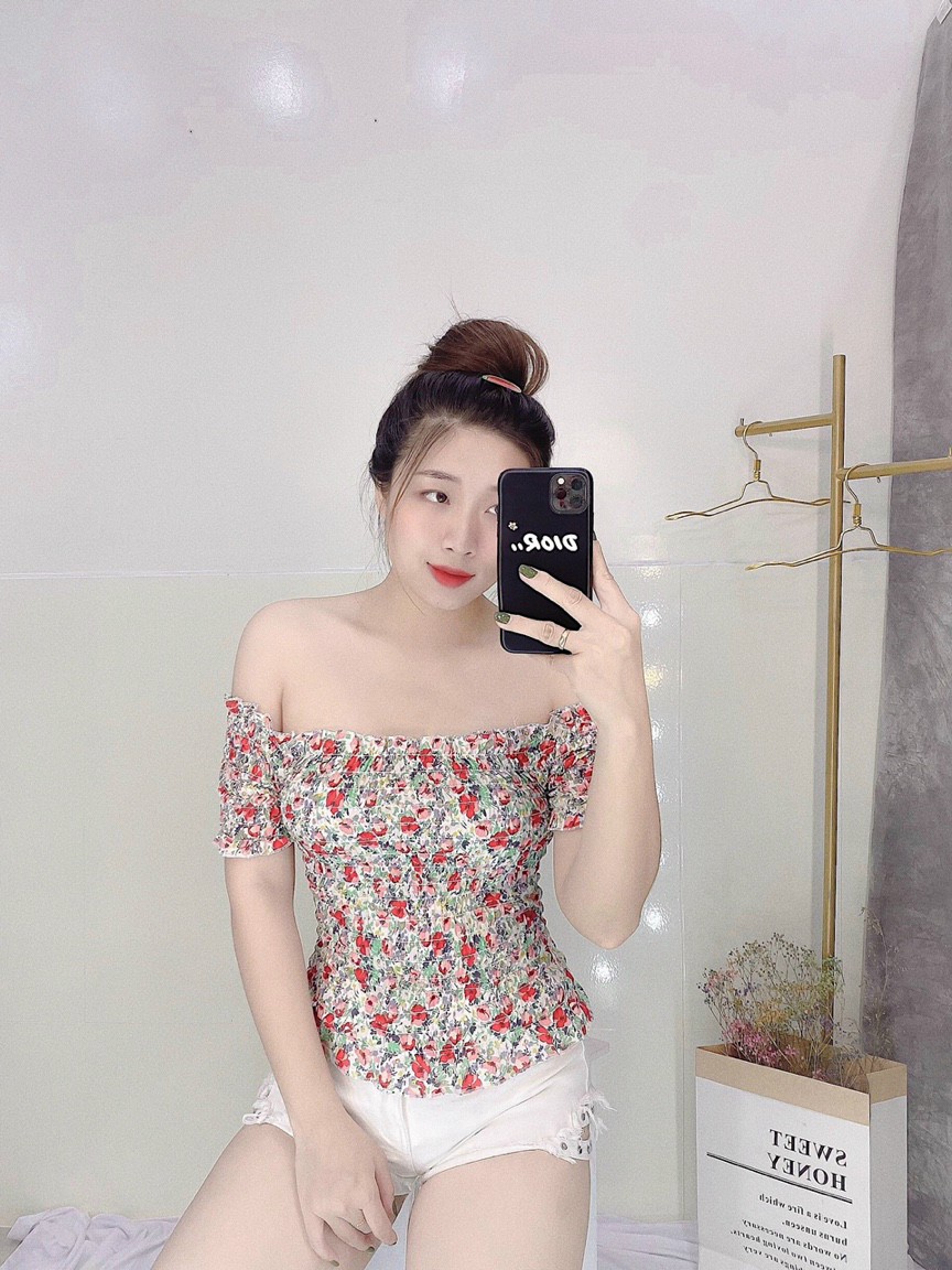 ÁO KIỂU NỮ TRỄ VAI NHÚN THUN BO NGƯỜI TÔN DÁNG CỰC XINH CHẤT VẢI VOAN LỤA DÀY MỊN MẶC ĐƯỢC TẤT CẢ CÁC MÙA TRONG NĂM SGR