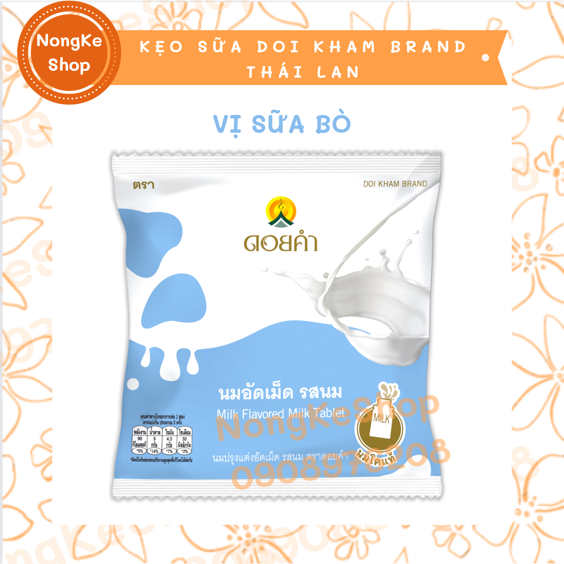 Kẹo sữa bò DOI KHAM BRAND Thái Lan