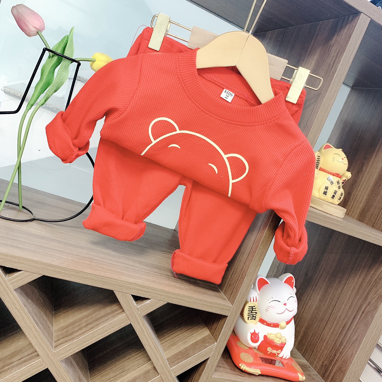 Bộ len tăm hình Gấu BEAR cho bé cực xinh