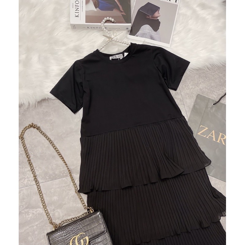Váy dập li 3 tầng