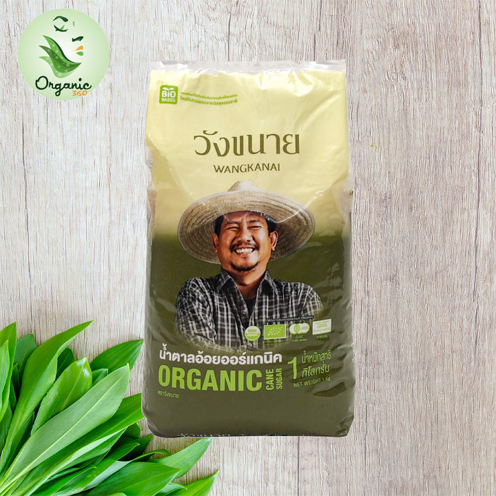 Đường mía thô hữu cơ Wangkanai 1kg - Organic Raw Cane Sugar