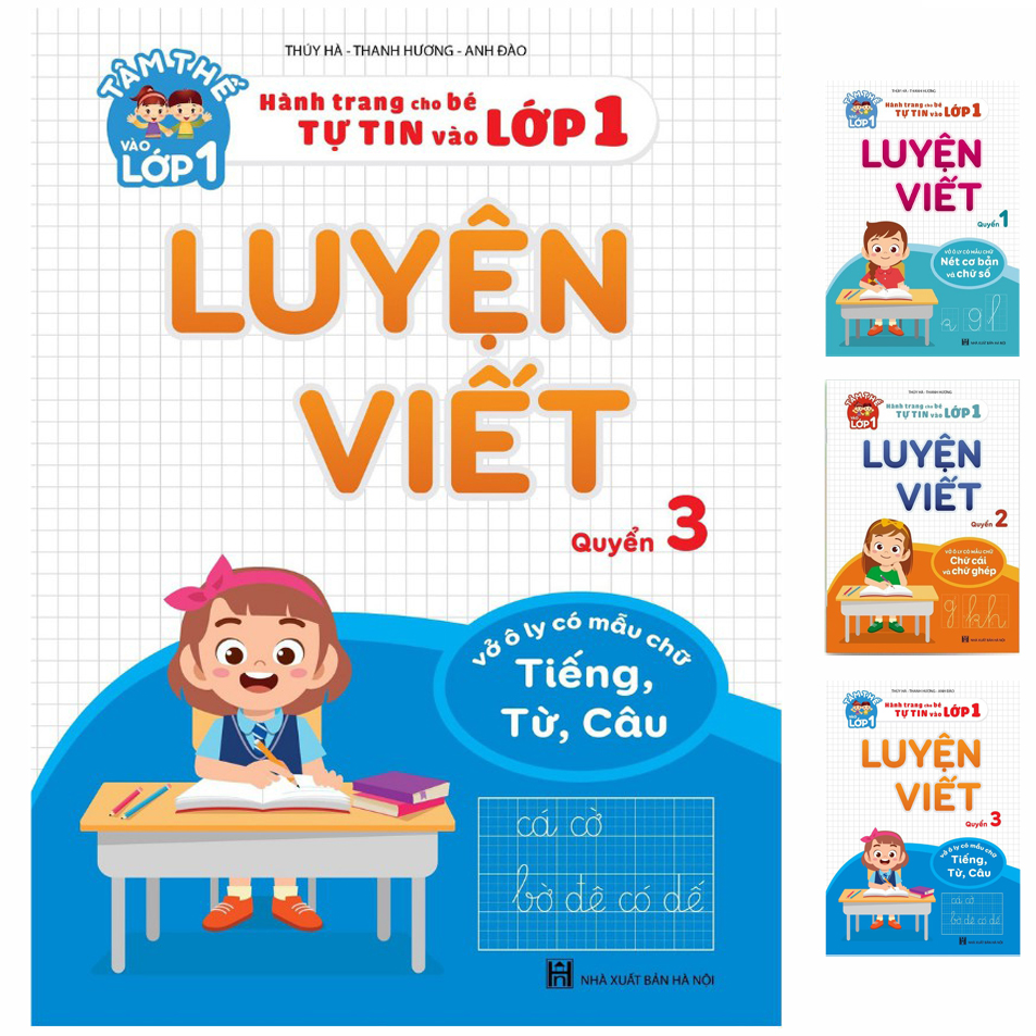 Combo 3 Sách Luyện Viết Cho Trẻ Em - Bộ Sách Tâm Thế Chuẩn Bị Vào Lớp 1 - Hành Trang Cho Bé Vào Lớp 1