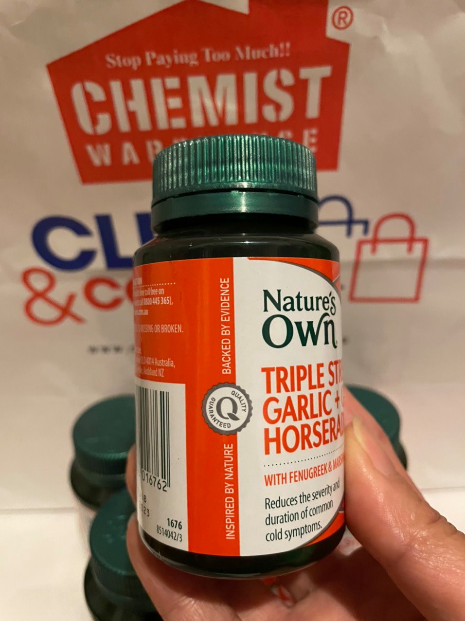 Nature Own Triple Strength Garlic C Horseradish 60 Tablets