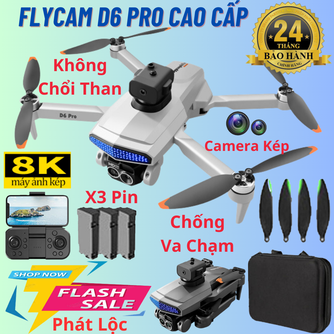 Flycam cheap mini camera drone, D6 Pro drone ultra-high 4-axis RC drone, super remote battery