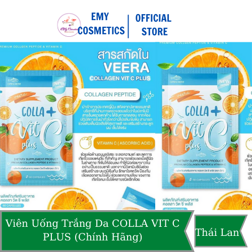 [HCM]Viên Uống Làm Đẹp Trắng Da Collagen COLLA VIT C PLUS Thái Lan