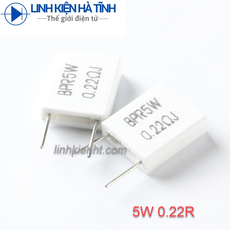 10 con trở 5w 0.22r trở sứ 5w 0.22r 5w 0.22 ohm loại tốt