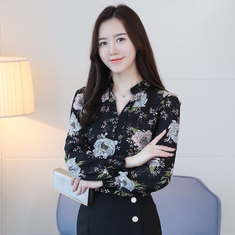 SƠ MI CỔ TRỤ HOA - SM400