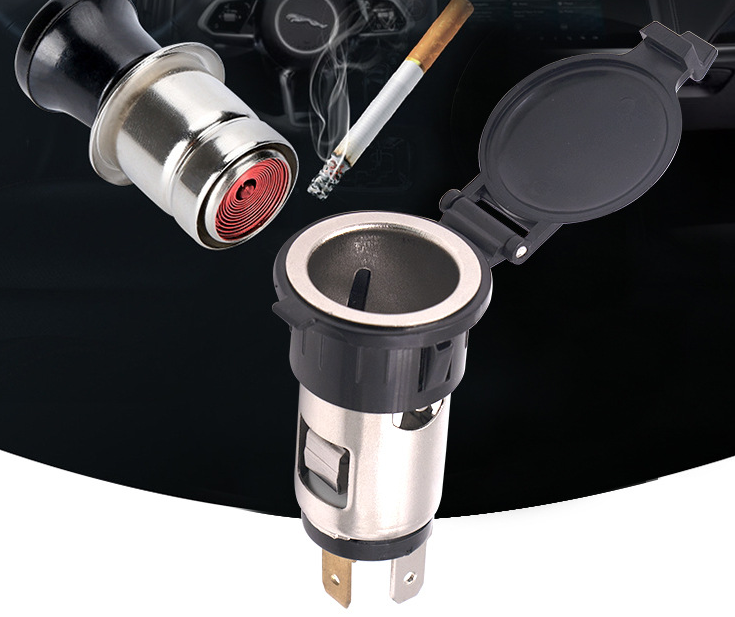 Combo 1 bộ Ổ cắm nguồn đầu tẩu ô tô, đầu mayso đốt đực và đuôi cái, có bán lẻ đầu đực