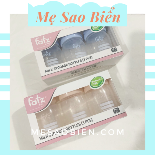 Set 3 bình trữ sữa Jubon 150ml cho bé nhiều màu