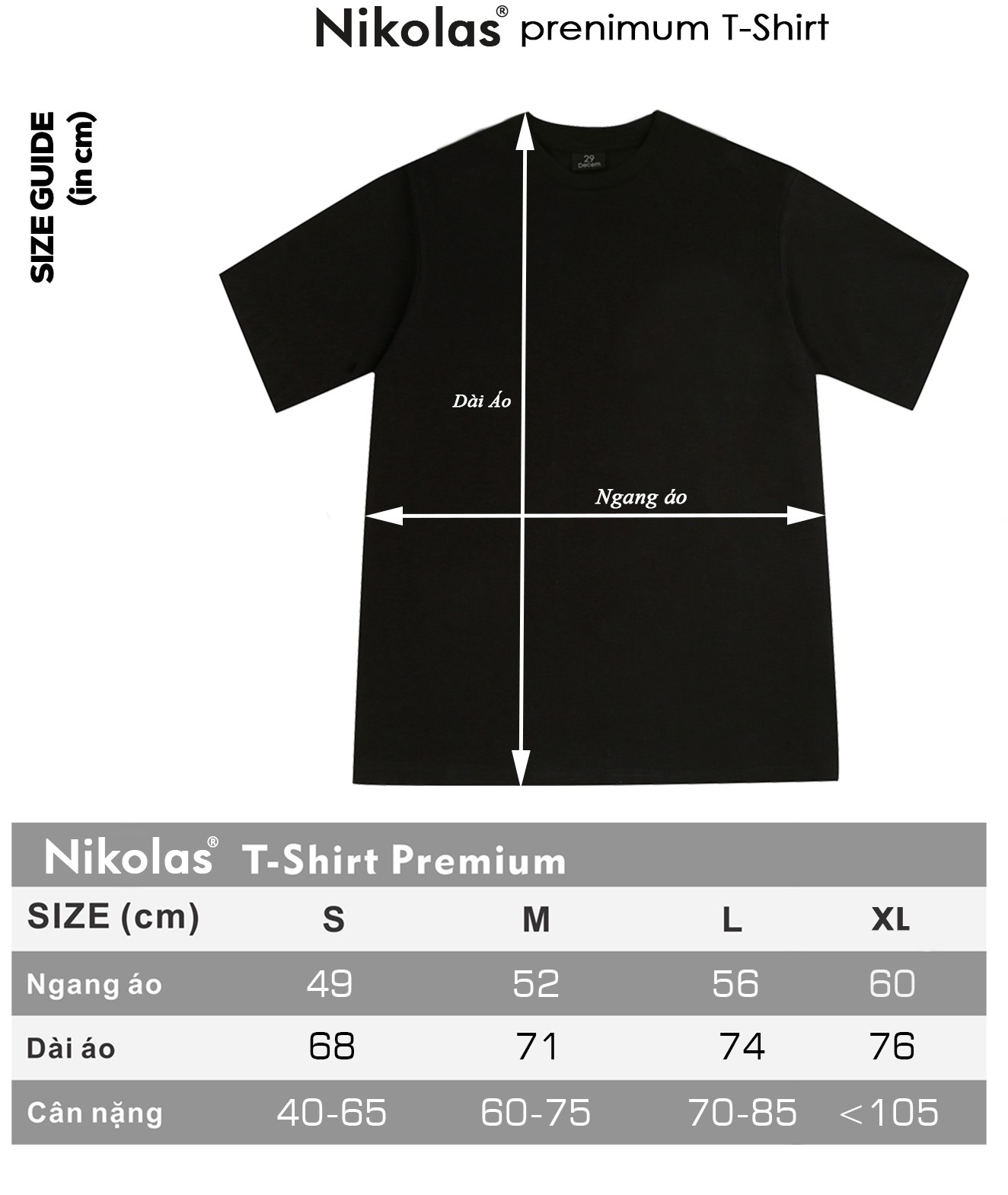Áo thun Unisex Nikolas 100% Cotton DORAEMON TSHIRT