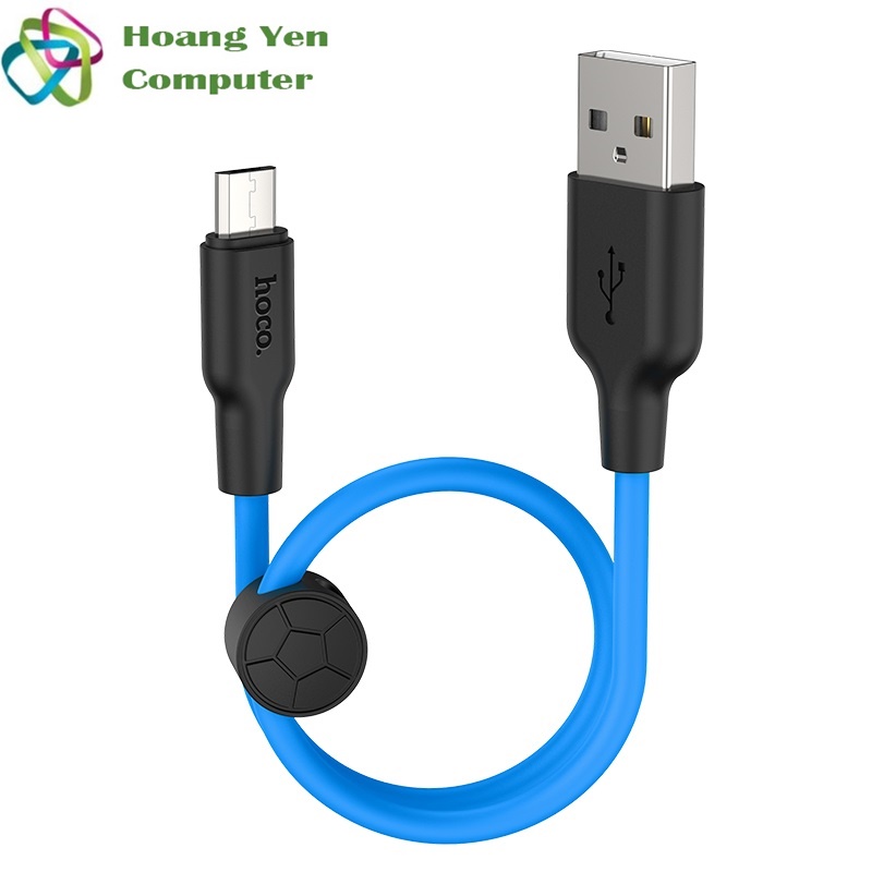 [HCM][25CM] Cáp Sạc MICRO USB Hoco X21 Plus Dài 25CM Dây Silicon Mềm Dẻo Chống Cháy - BH 1 Năm - Hoàng Yến Computer